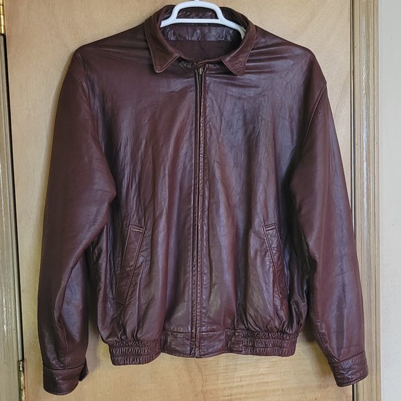 Bomber Aviator Leather Jacket 44 Regular